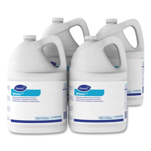 Cleaning & Janitorial Supplies | Diversey Care 94512767 Wiwax 1 Gallon Bottle Cleaning and Maintenance Solution (4-Piece/Carton) image number 0
