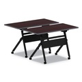  | Alera ALEVA7243BK 32.25 in. x 23.63 in. x 28.5 in. Flip and Nest Table Base - Black image number 4