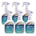 Office Jansan | ECOS PRO PL93306CT 32 oz Stainless Steel Cleaner and Polish Spray Bottle - Free and Clear Scent (6/Carton) image number 0