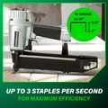 Pneumatic Crown Staplers | Metabo HPT N5021AM 16-Gauge 15/16 in. Wide Crown Stapler image number 8