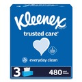 Paper Towels and Napkins | Kleenex 54303 Trusted Care 2-Ply Facial Tissue - White (12/Carton) image number 3