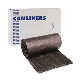 Boardwalk V7658HKKR01 38 in. x 58 in. 14 mic 60 Gallon High-Density Can Liners - Black (200/Carton)