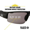 Safety Glasses | Klein Tools 60162 Professional Semi Frame Safety Glasses - Gray Lens image number 6