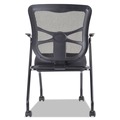  | Alera ALEEL4914 Elusion Nesting Mesh Chair with Padded Arms - Black (2/Carton) image number 3
