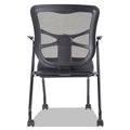  | Alera ALEEL4914 18.11 in. Seat Height Elusion Mesh Nesting Chairs with Padded Arms Supports Up to 275 lbs. - Black (2/Carton) image number 3