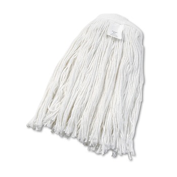 CLEANING AND SANITATION | Boardwalk BWK2024REA No. 24 Rayon Cut-End Wet Mop Head - White