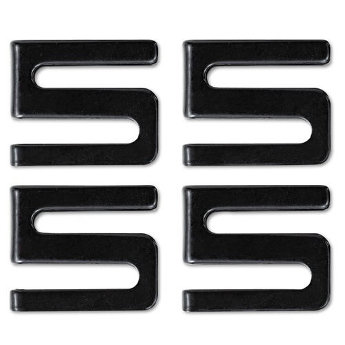  | Alera ALESW59SHBL Metal Wire Shelving S Hooks - Black (4-Piece/Pack) image number 0