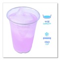 Food Service | Boardwalk BWKPET14PK 14 oz. Plastic PET Cups - Clear (50/Pack) image number 5