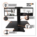 Office Furniture & Lighting | Victor DC350A High Rise 28 in. x 23 in. x 10.5 in. to 15.5 in. Dual Monitor Standing Desk Workstation - Black image number 2