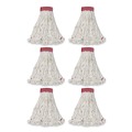 Mops | Rubbermaid Commercial FGA25306WH00 Web Foot Shrinkless Large Cotton/Synthetic Wet Mop Head with 5 in. Headband - White (6/Carton) image number 0