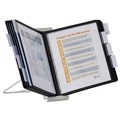 Office Jansan | Durable 561201 InstaView Expandable Desktop Reference System with 10 Panels - Black/White image number 1