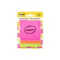 Bulk Savings Pricing 1 | Post-it 600-3COL 2.88 in. x 2.88 in. Unruled Transparent Notes - Assorted Transparent Colors (3-Pads/Pack) image number 0