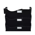 Office Jansan | Universal UNV08174 16 in. x 4.75 in. x 38.25 in. Wall Mount Seven-Pocket Grande Central Filing System - Legal/Letter, Black (7/Pack) image number 1