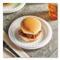 Labor Day Sale! Save $30 off $199! | Chinet 81209 9 in. Heavyweight Plastic Plates - White (125/Pack, 4 Packs/Carton) image number 4
