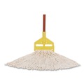 Mops | Rubbermaid Commercial FGV41800WH00 12-Piece 24 oz. Economy Cut-End Rayon Mop Head with 1 in. Band (White) image number 4