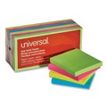 Universal UNV35612 100 Sheet 3 in. x 3 in. Self-Stick Note Pads - Assorted Neon Colors (12/Pack) image number 0