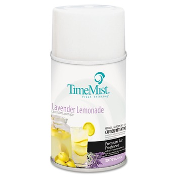 TimeMist 1042757 5.3 oz. Aerosol Spray Premium Metered Air Freshener Refills - Lavender Lemonade