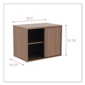 Office Filing Cabinets & Shelves | Alera ALELS593020WA Open Office Desk Series 29.5w x 19.13d x 22.78h Low Storage Cabinet Credenza - Modern Walnut image number 7