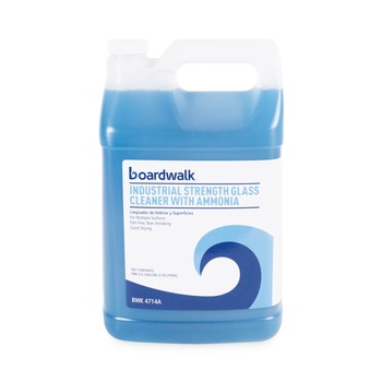 GLASS CLEANERS | Boardwalk BWK4714AEA Industrial Strength 1 Gallon Bottle Glass Cleaner with Ammonia