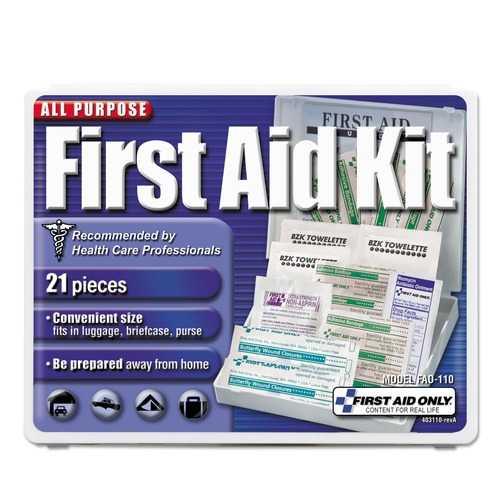 First Aid | First Aid Only FAO-110 4.75 x 3 All-Purpose First Aid Kit (21/Kit) image number 0