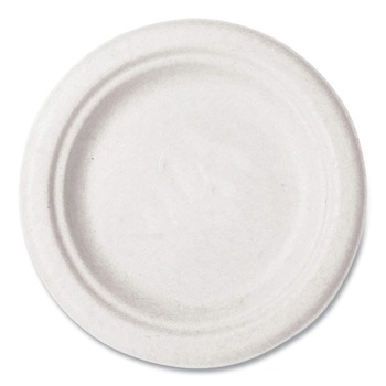 Vegware 6 in. Diameter Nourish Molded Compostable Fiber Plate Tableware - White (1000/Carton)