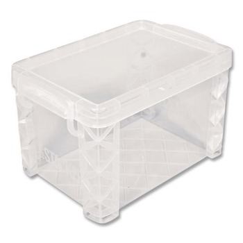 Advantus Holds (500) 4 in. x 6 in. Cards 7.25 in. x 5 in. x 4.75 in. Plastic Super Stacker Storage Boxes - Clear