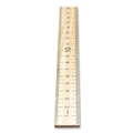 Rulers & Yardsticks | Westcott 10431 39.5 in. Standard/Metric Wooden Meter Stick - Clear Lacquer Finish (12/Box) image number 3