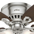 Ceiling Fans | Hunter 53328 52 in. Builder Low Profile Brushed Nickel Ceiling Fan with Light image number 8