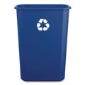 Trash & Waste Bins | Boardwalk TCIND1012BLR 10 Gallon Polypropylene Recycling Container - Blue image number 2