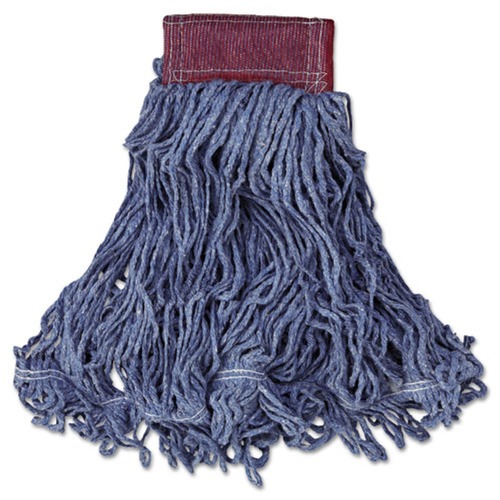 Mops | Rubbermaid Commercial FGD25306BL00 Super Stitch Blend 24 oz. Wet Mop Head - Blue image number 0