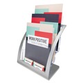 Office Jansan | Deflecto 693745 11.25 in. x 6.94 in. x 13.31 in. 3-Tier Literature Holder - Leaflet Size, Silver image number 3