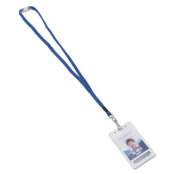 Advantus 36 in. Long Breakaway Lanyards with Metal J-Hook Fastener - Blue (24/Box)