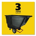 Trash Cans | Rubbermaid Commercial FG130400BLA 202 gal. 450 lbs. Capacity Plastic Rotomolded Tilt Truck - Black image number 8