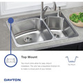Kitchen Sinks | Elkay D23317 Dayton Top Mount 33 in. x 17 in. Equal Double Bowl Sink (Stainless Steel) image number 6