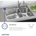 Kitchen Sinks | Elkay D23317 Dayton Top Mount 33 in. x 17 in. Equal Double Bowl Sink - Stainless Steel image number 6
