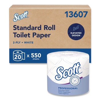 Scott Essential 2-Ply Septic Safe Convenience Carton Standard Roll Bathroom Tissue for Business - White (20-Rolls/Carton)
