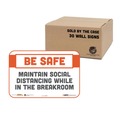 Floor Signs | Tabbies 29156 BeSafe Messaging 9 in. x 6 in. Repositionable Wall/Door Signs - White (30/Carton) image number 0