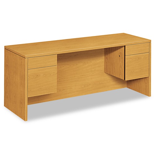 Office Filing Cabinets & Shelves | HON H10543.CC 10500 Series 72 in. x 24 in. x 29.5 in. Kneespace Credenza With 3/4-Height Pedestal - Harvest image number 0