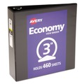 Office Jansan | Avery 05740 3 Round Rings 3 in. Capacity 11 in. x 8.5 in. Economy View Binder - Black image number 0