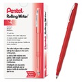 Office Jansan | Pentel R100-B 0.8 mm Medium Rolling Writer Stick Ball Pen - Red (1 Dozen) image number 1