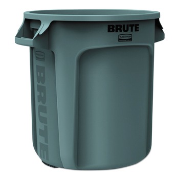 FACILITY MAINTENANCE SUPPLIES | Rubbermaid Commercial FG261000GRAY 10-Gallon Round Brute Container (Gray)