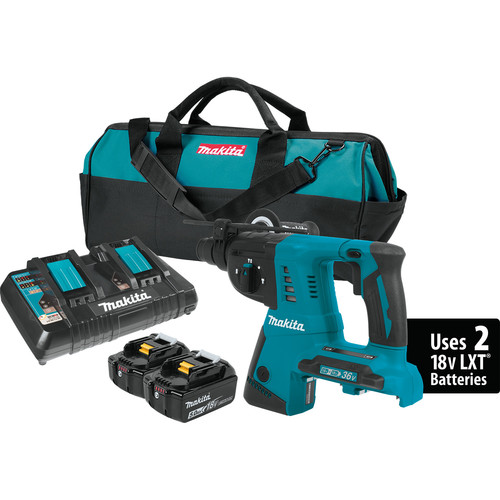Rotary Hammers | Makita XRH05PT 18V X2 (36V) LXT Lithium-Ion 1 in. Cordless Rotary Hammer Kit with 2 Batteries (5 Ah) image number 0