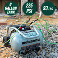 Air Compressors | Metabo HPT EC1315SM 1.5 HP 8 Gallon Oil-Free Trolly Air Compressor image number 12