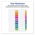 Office Jansan | Avery 11082 Ready Index 11 in. x 8.5 in. 10-Tab 1 to 10 Customizable Table of Contents Dividers with Multicolor Tabs - White (3/Pack) image number 3
