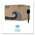 Cutlery | Boardwalk BWKSSHWPPBIW Heavyweight Wrapped Polypropylene Soup Spoons - Black (1000/Carton) image number 3
