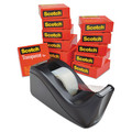Tapes & Adhesives | Scotch 600K-C60 0.75 in. x 83.33 ft. 1 in. Core Tape Value Pack with Black Dispenser - Transparent (12/Pack) image number 1
