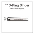 Office Jansan | Cardinal 10301 11 in. x 8.5 in. ClearVue 3-Ring 1 in. Capacity Easy Open Slant-D Ring Binder - Black image number 1