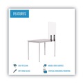 Office Furniture Accessories | MasterVision GL0801393 Protector Series 47.2 in. x 0.16 in. x 35.4 in. Frameless Glass Desktop Divider - Clear/Aluminum (1/Carton) image number 2