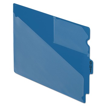 Pendaflex 8.5 in. x 11 in. 1/3-Cut End Tab Colored Poly Out Guides with Center Tab - Blue (50/Box)