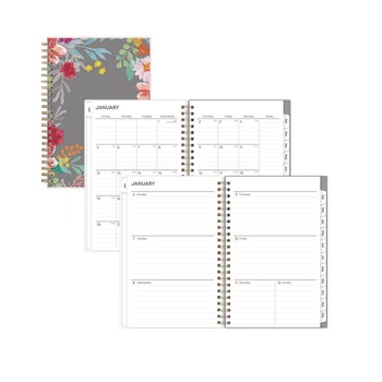 Blue Sky 8 in. x 5 in. 12-Month (Jan to Dec): 2026 Sophie Frosted Weekly/Monthly Planner - Floral Artwork, Multicolor Cover